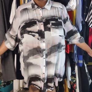 Torrid long button up shirt